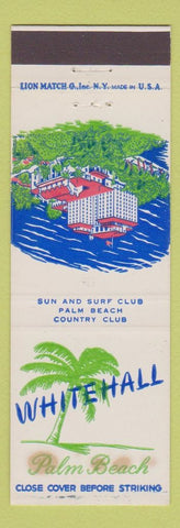Matchbook Cover - Whitehall Palm Beach FL STAINED