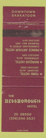 Matchbook Cover - Bessborough Hotel Saskatoon SK