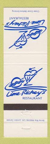 Matchbook Cover - Lime Rickey's Restaurant Toronto ON Mississauga Thornhill