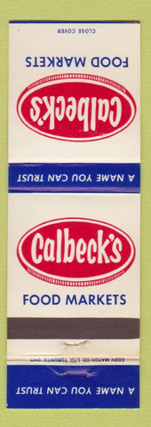 Matchbook Cover - Calbeck's Grocery Canada