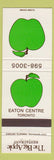 Matchbook Cover - Big Apple Restaurant Toronto ON Eaton Centre