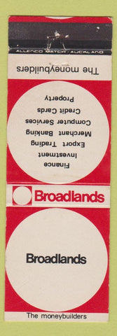 Matchbook Cover - Broadland's Finance Investment Auckland New Zealand WEAR