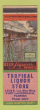 Matchbook Cover - Tropical Liquor Store Fort Lauderdale FL Snow Covered Lane