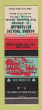Matchbook Cover - Arcadia Theatre Restaurant St Leonard NB