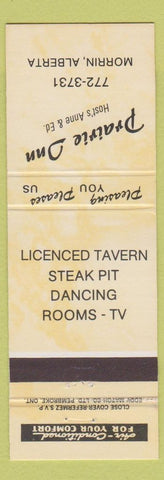 Matchbook Cover - Prairie Den Morrin AB yellow