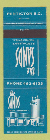 Matchbook Cover - Sands Restaurant Penticton BC
