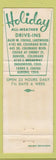 Matchbook Cover - Holiday Drive In Restaurants Denver Colorado Colfax