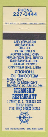 Matchbook Cover - Steamship Restaurant Thorold ON