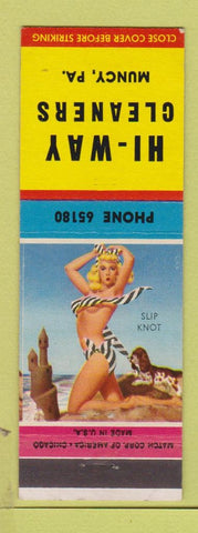Matchbook Cover - Hi way Cleaners Muncy PA pinup Slip Knot
