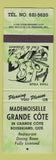 Matchbook Cover - Mademoiselle Grande Cote Boisbriand QC