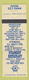 Matchbook Cover - Steamship Restaurant Thorold ON