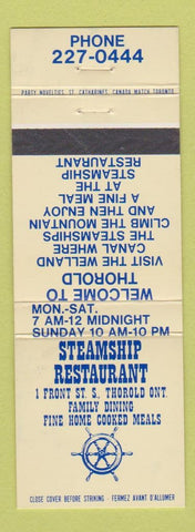 Matchbook Cover - Steamship Restaurant Thorold ON