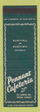 Matchbook Cover - Pennant Cafeteria Topeka KS