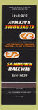 Matchbook Cover - Sandown Raceway Horse Cloverdale North Saanich BC