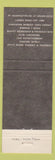 Matchbook Cover - Layton Place Milwaukee WI restaurant