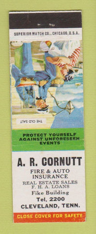 Matchbook Cover - AR Cornutt Insurance Cleveland TN Old Salt