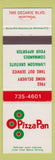 Matchbook Cover - Pizza Pan Montreal QC