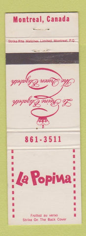 Matchbook Cover - La Popina Montreal QC