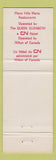 Matchbook Cover - La Popina Montreal QC