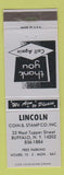 Matchbook Cover - Lincoln Coin Stamp Buffalo NY gray