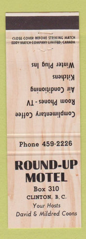 Matchbook Cover - Round Up Motel Clinton BC
