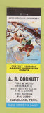 Matchbook Cover - AR Cornutt Insurance Cleveland TN Casey at Hunting Pals