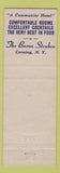 Matchbook Cover - Baron Steuben Hotel Corning NY Disco Room lobster