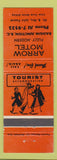 Matchbook Cover - Arrow Motel Radium Junction BC