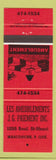 Matchbook Cover - Les Ameublements JG Paiement Mascouche QC red