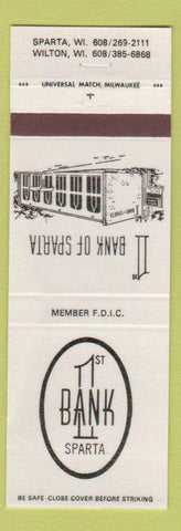 Matchbook Cover - 1st Bank Sparta WI Wilton WORN