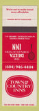 Matchbook Cover - Town and Country Inn Vancouver BC Airport