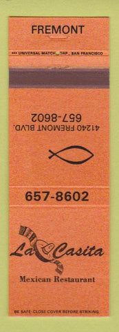 Matchbook Cover - La Casita Mexican Restaurant Fremont CA WEAR