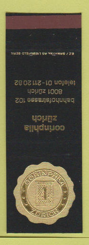 Matchbook Cover - Corinphila Zurich black