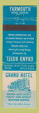 Matchbook Cover - Grand Hotel Yarmouth NS WEAR