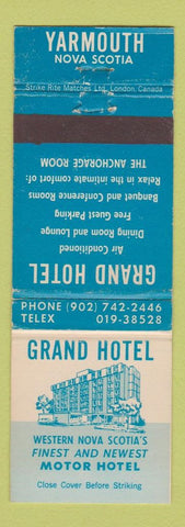 Matchbook Cover - Grand Hotel Yarmouth NS WEAR