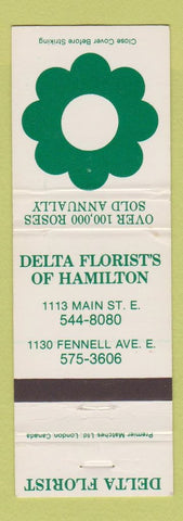 Matchbook Cover - Delta Florists of Hamilton ON flowers #1