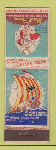Matchbook Cover - Hotel Viking Newport RI WORN Federal LONG
