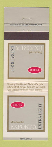 Matchbook Cover - Export A Cigarettes Canada