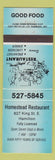 Matchbook Cover - Homestead Restaurant Hamilton ON