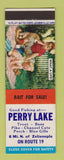 Matchbook Cover - Perry Lake Fishing Zelienople PA What A Life