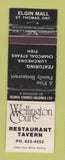 Matchbook Cover - Wellington Court Restaurant Tavern St Thomas ON