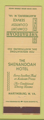 Matchbook Cover - Shenandoah Hotel Martisburg WV
