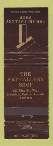 Matchbook Cover - Art Shop Gallery Hamilton ON POOR