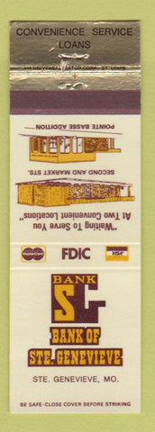 Matchbook Cover - Bank of Ste Genevieve MO