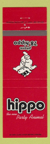 Matchbook Cover - Hippo New Party Animal Houston TX date line?