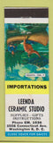 Matchbook Cover - Leenda Ceramic Studio Washington DC WEAR Reel Fighter