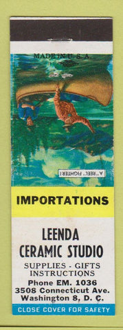 Matchbook Cover - Leenda Ceramic Studio Washington DC WEAR Reel Fighter