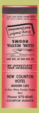 Matchbook Cover - New Colinton Hotel  AB