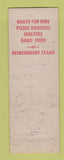 Matchbook Cover - Perry Lake Fishing Zelienople PA Happy Hunting