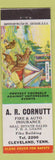 Matchbook Cover - AR Cornutt Insurance Cleveland TN Surprise Visit